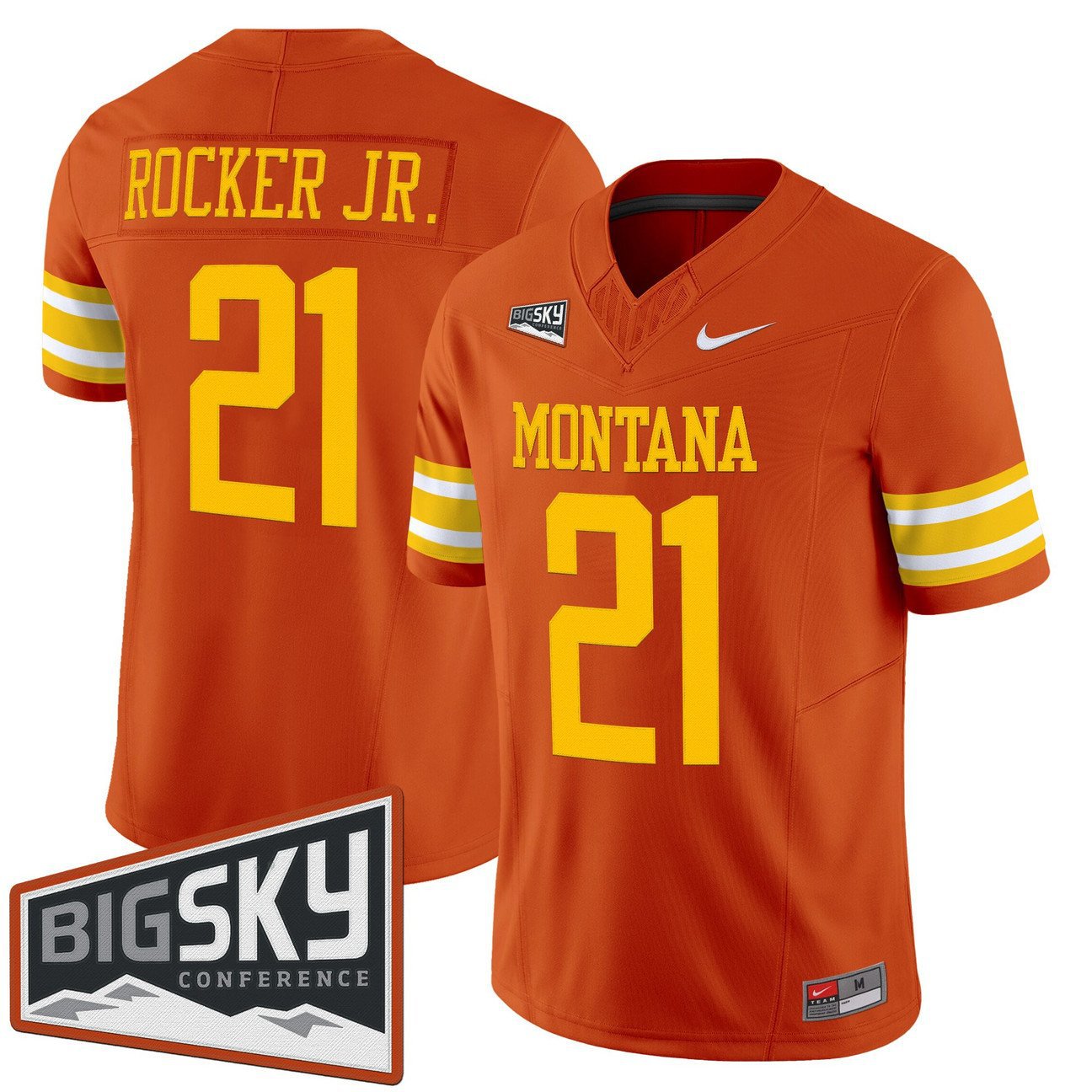 Stevie Rocker Jr Jersey #21 Montana Grizzlies 1995 Throwback Stitched Orange