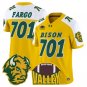 Fargo Jersey #701 North Dakota State Bison 2025 Limited Stitched Gold Alter