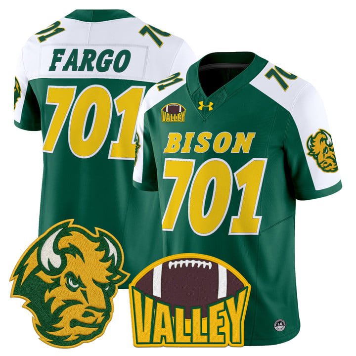 Fargo Jersey #701 North Dakota State Bison 2025 Limited Stitched Green Alter