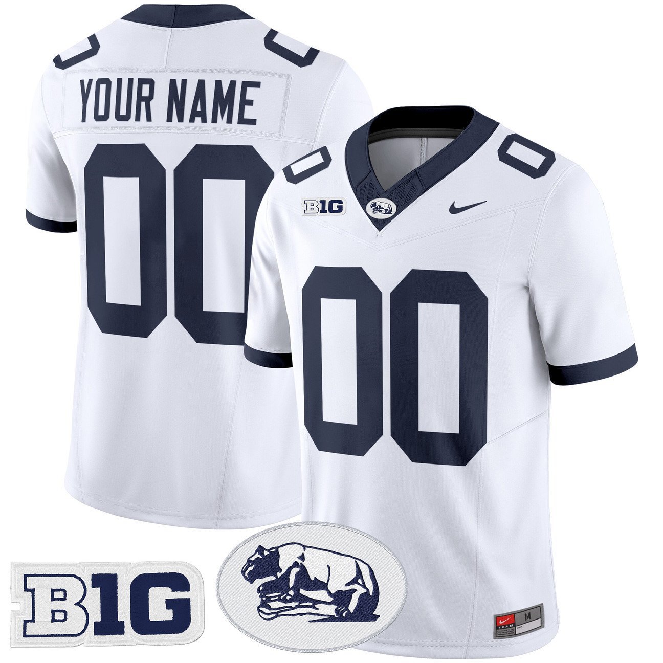Custom Penn State Jersey 2025 Throwback Vapor Limited Stitched White