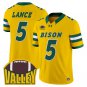 Trey Lance Jersey #5 North Dakota State Bison 2025 Limited Stitched Gold