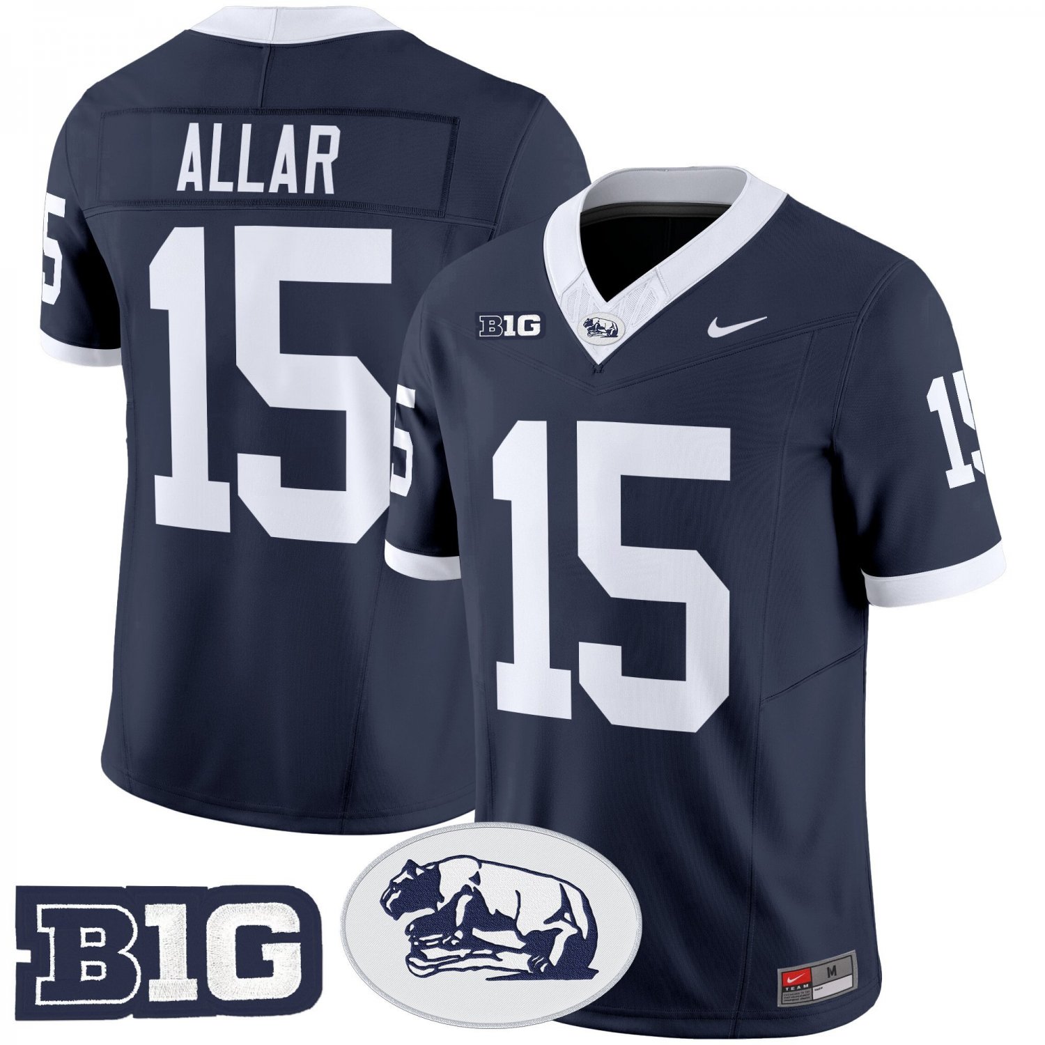 Drew Allar Jersey #15 Penn State Nittany Lions 2025 Throwback Stitched Navy