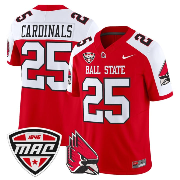 Cardinals Jersey #25 Ball State Cardinals 2025 Limited Stitched Cardinal Alter