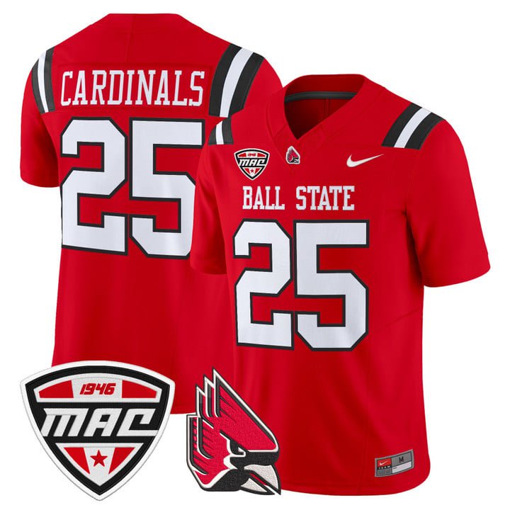Cardinals Jersey #25 Ball State Cardinals 2025 Limited Stitched Cardinal