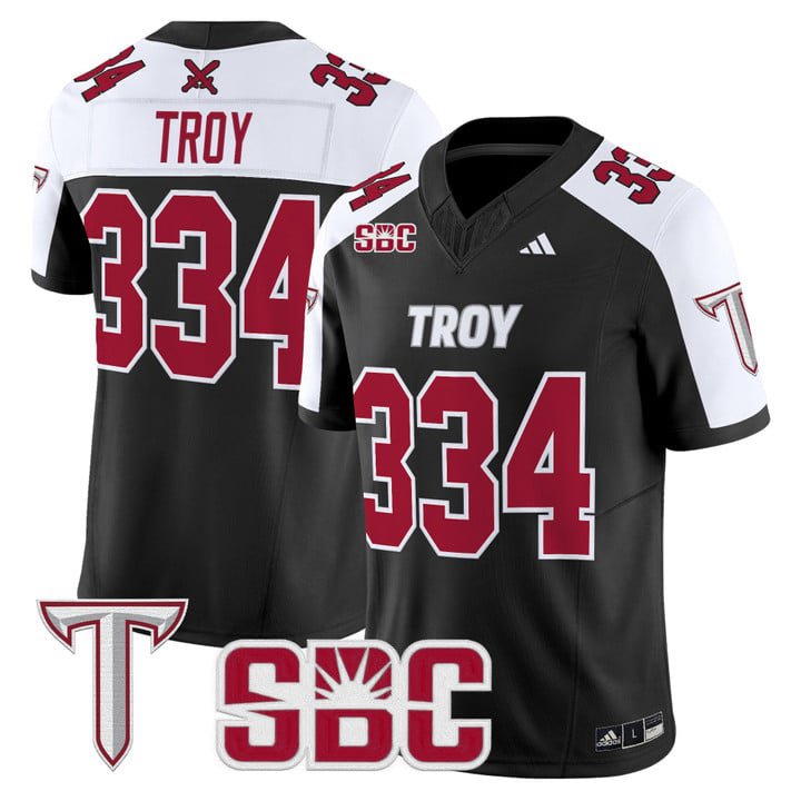 Troy Jersey #334 Troy Trojans 2025 Vapor Limited Stitched Black Alter