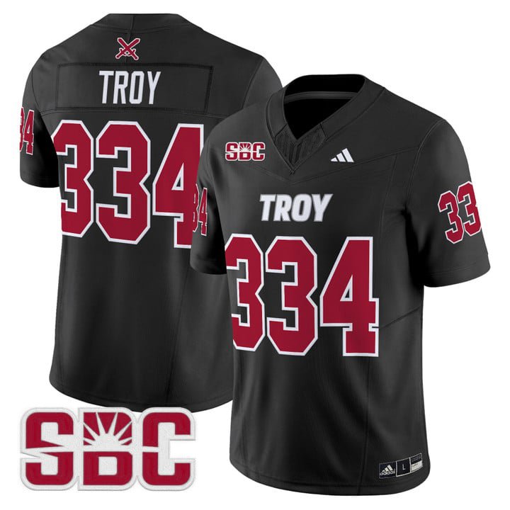 Troy Jersey #334 Troy Trojans 2025 Vapor Limited Stitched Black