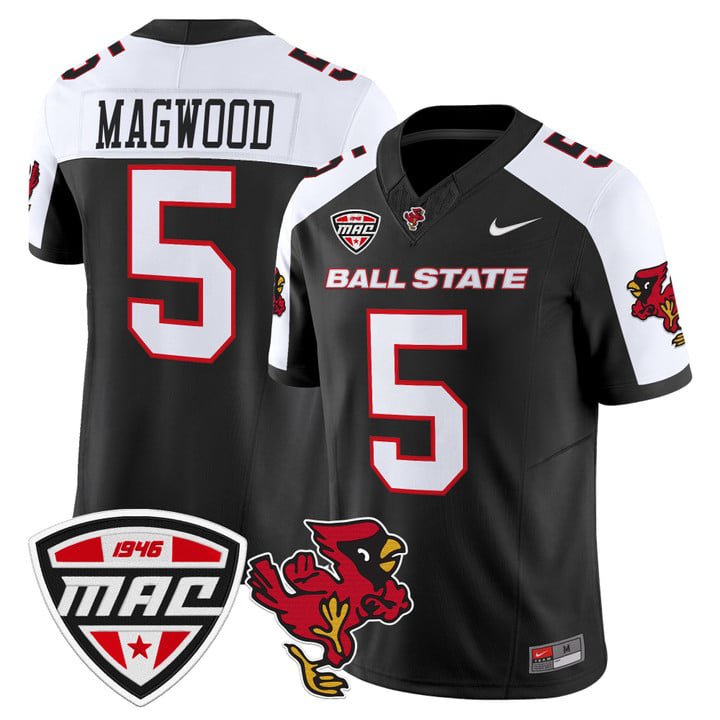 Qian Magwood Jersey #5 Ball State Cardinals 2025 Limited Stitched Black Alter