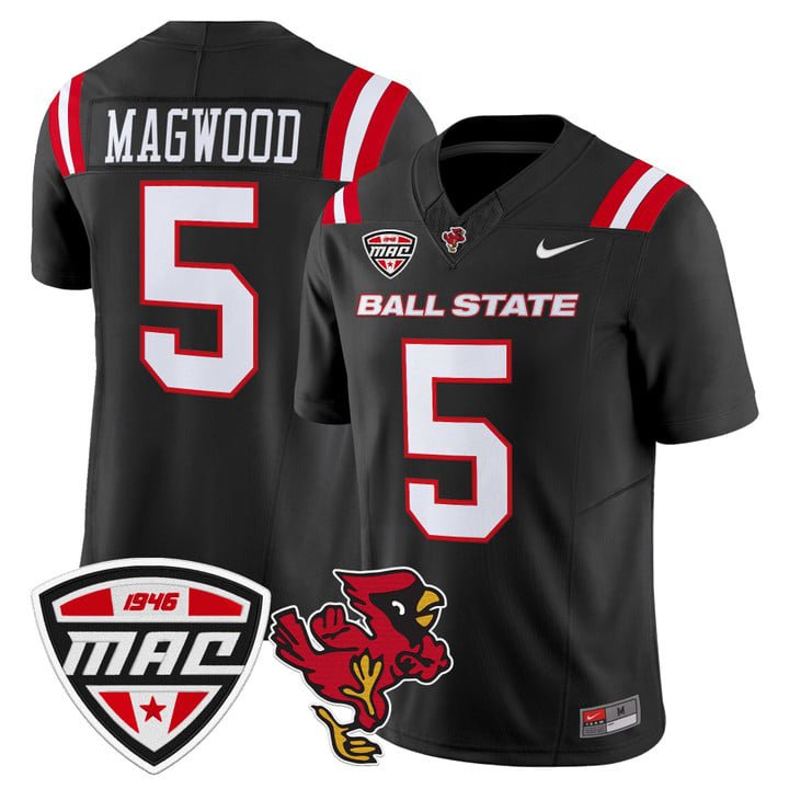 Qian Magwood Jersey #5 Ball State Cardinals 2025 Limited Stitched Black