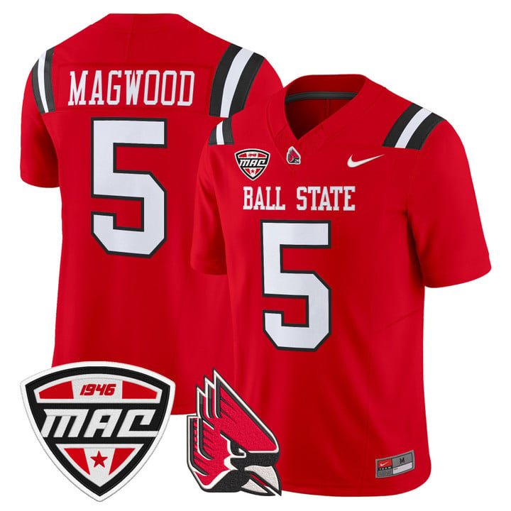 Qian Magwood Jersey #5 Ball State Cardinals 2025 Limited Stitched Cardinal