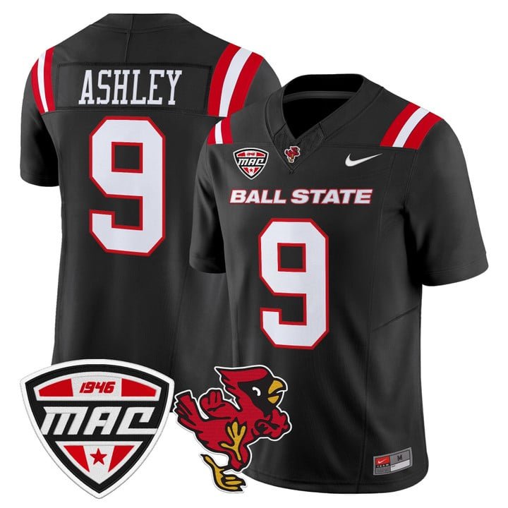 Qua Ashley Jersey #9 Ball State Cardinals 2025 Limited Stitched Black
