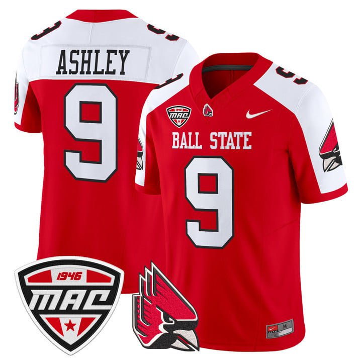Qua Ashley Jersey #9 Ball State Cardinals 2025 Limited Stitched Cardinal Alter