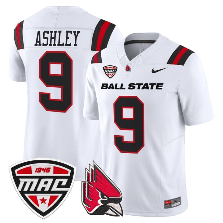 Qua Ashley Jersey #9 Ball State Cardinals 2025 Limited Stitched White