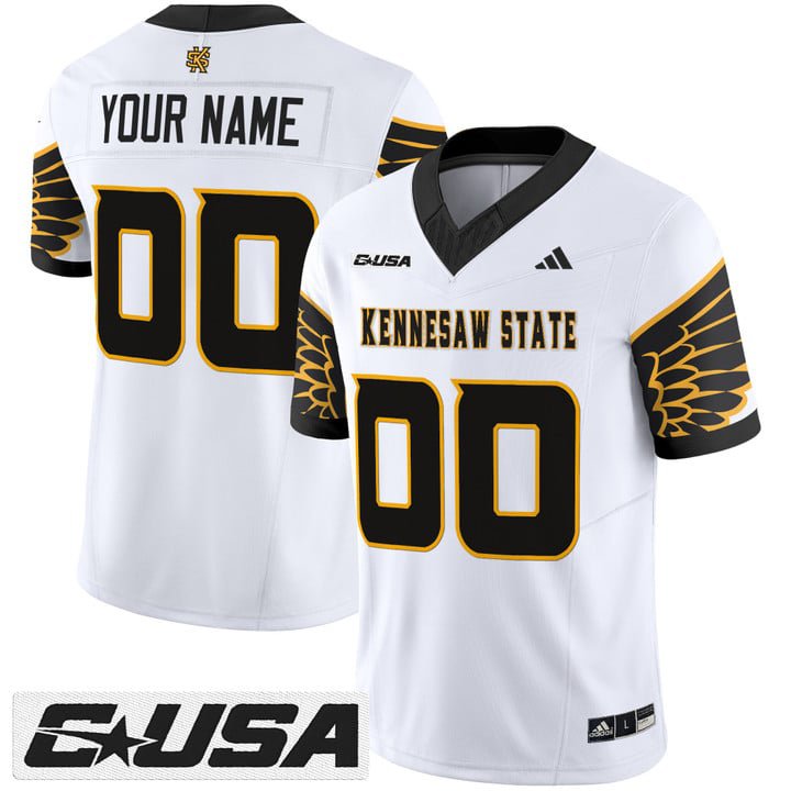 Custom Kennesaw State Owls Jersey 2025 Vapor Limited Stitched White