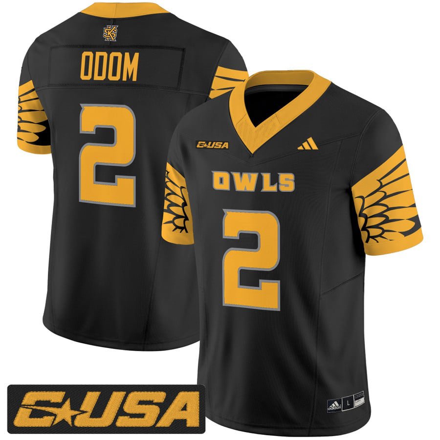 Amari Odom Jersey #2 Kennesaw State Owls 2025 Vapor Limited Stitched Black