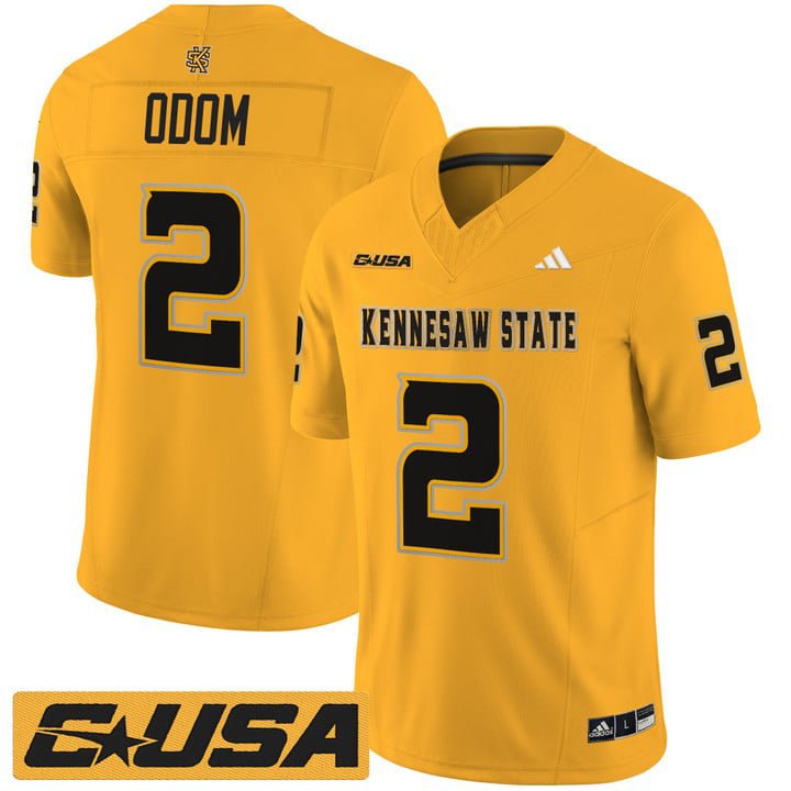 Amari Odom Jersey #2 Kennesaw State Owls 2025 Vapor Limited Stitched Gold