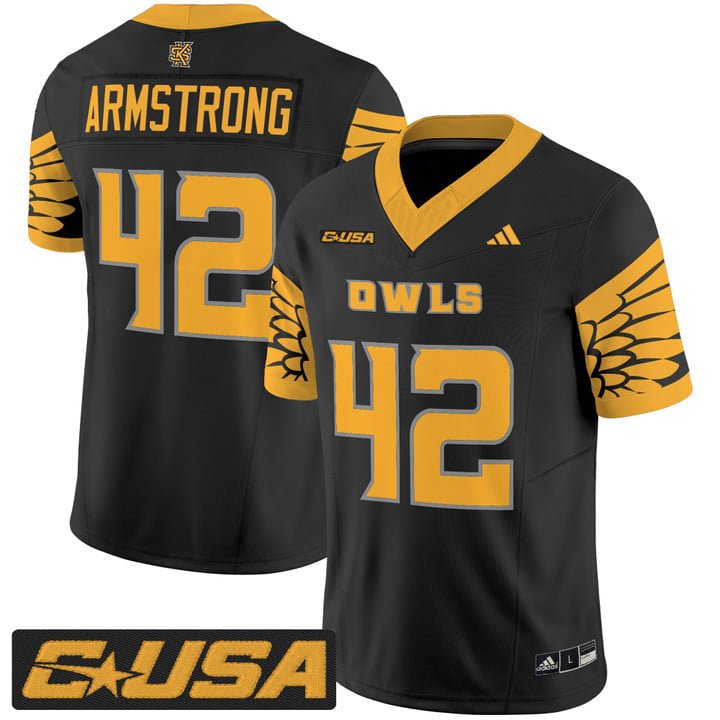 Bryson Armstrong Jersey #42 Kennesaw State Owls 2025 Vapor Stitched Black