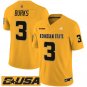 Chandler Burks Jersey #3 Kennesaw State Owls 2025 Vapor Stitched Gold