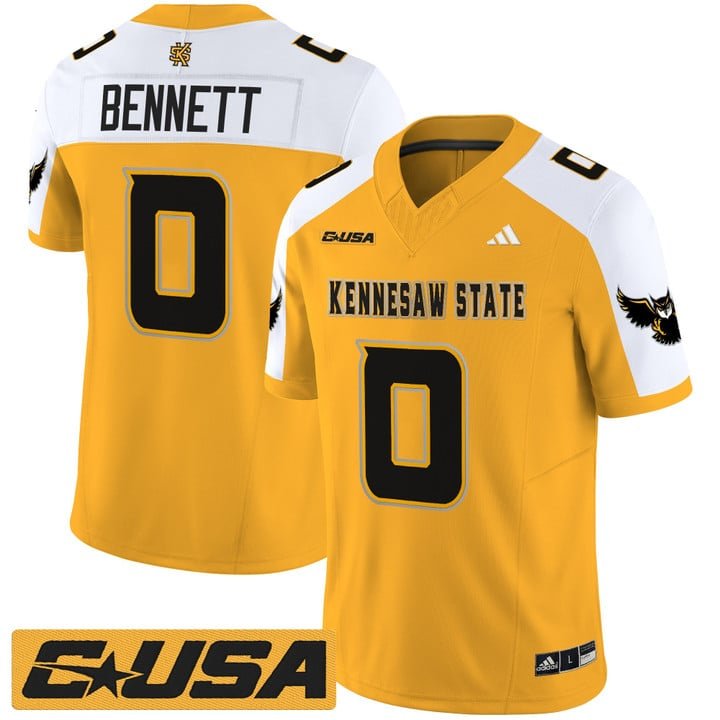 Coleman Bennett Jersey #0 Kennesaw State Owls 2025 Vapor Stitched Gold Alter