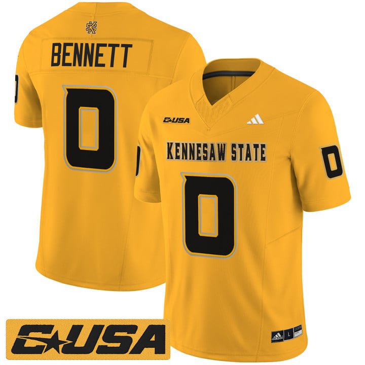 Coleman Bennett Jersey #0 Kennesaw State Owls 2025 Vapor Stitched Gold
