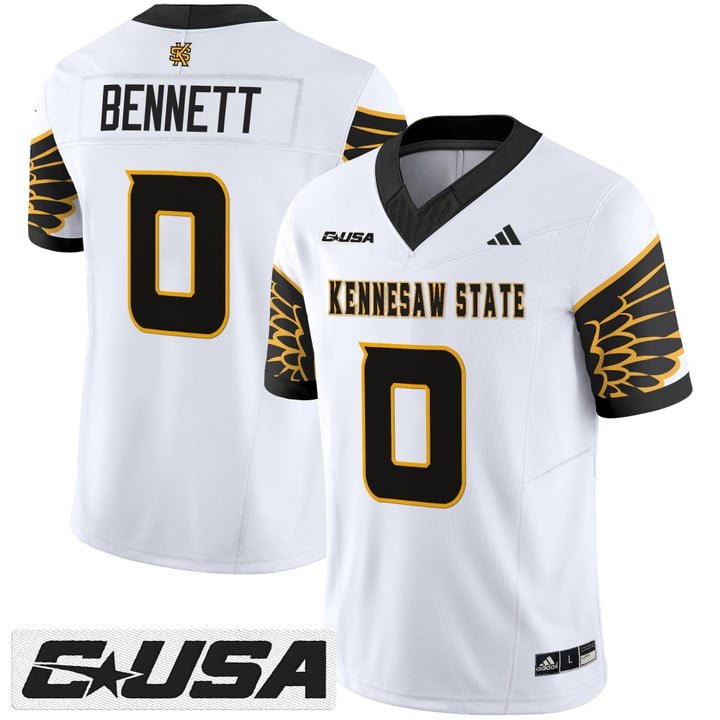 Coleman Bennett Jersey #0 Kennesaw State Owls 2025 Vapor Stitched White