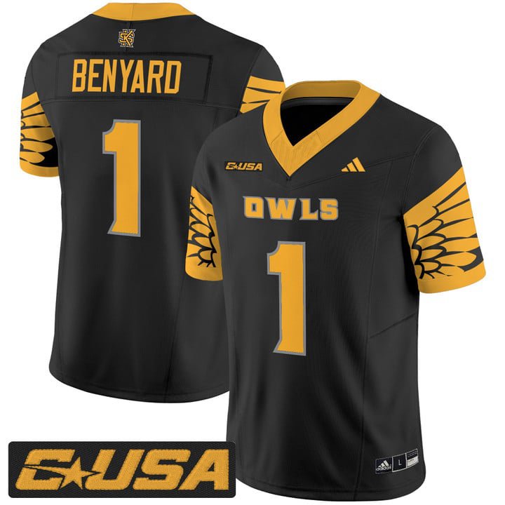 Gabriel Benyard Jersey #1 Kennesaw State Owls 2025 Vapor Stitched Black