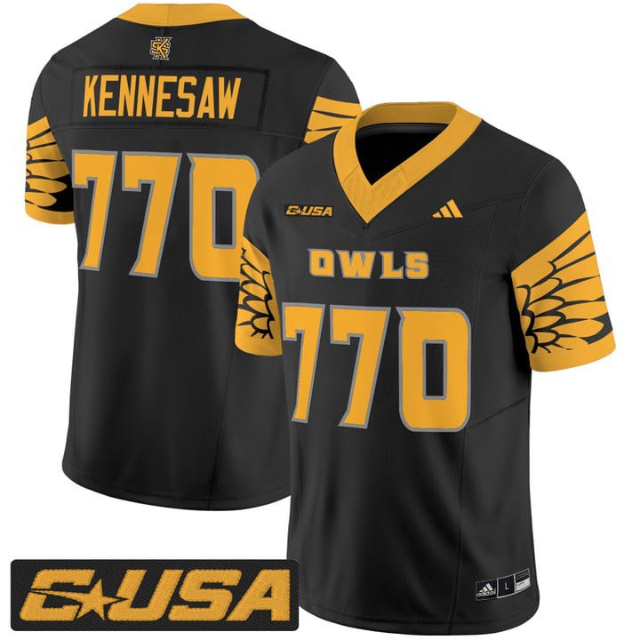Kennesaw Jersey #770 Kennesaw State Owls 2025 Vapor Stitched Black