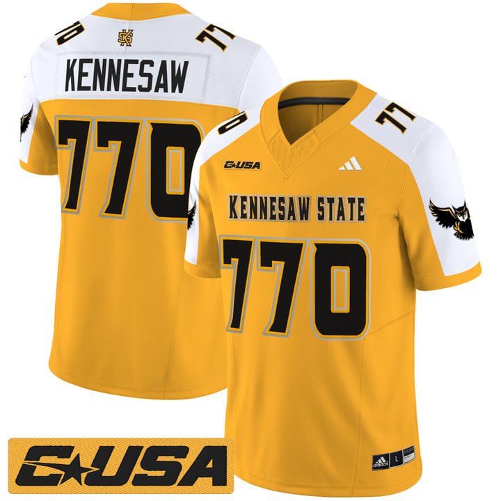 Kennesaw Jersey #770 Kennesaw State Owls 2025 Vapor Stitched Gold Alter