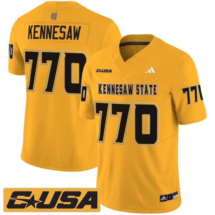 Kennesaw Jersey #770 Kennesaw State Owls 2025 Vapor Stitched Gold