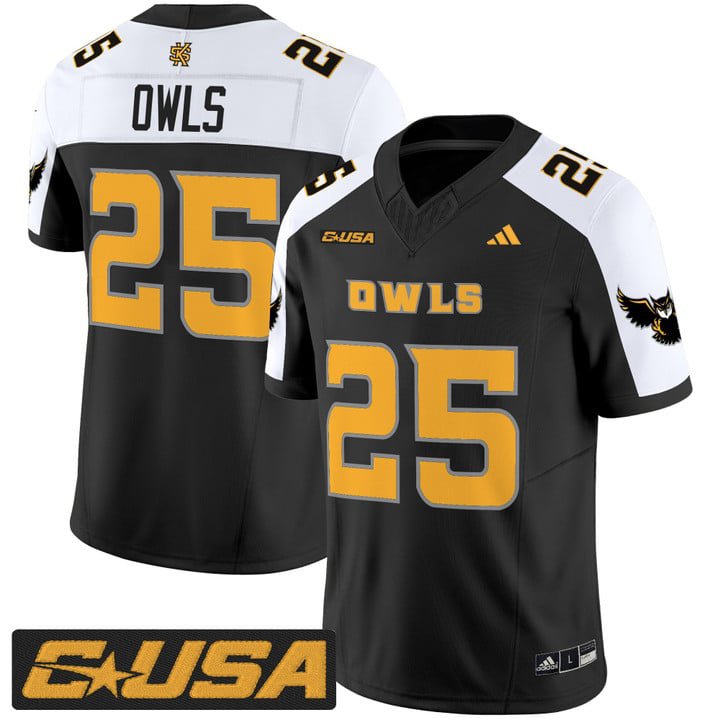 Owls Jersey #25 Kennesaw State Owls 2025 Vapor Limited Stitched Black Alter