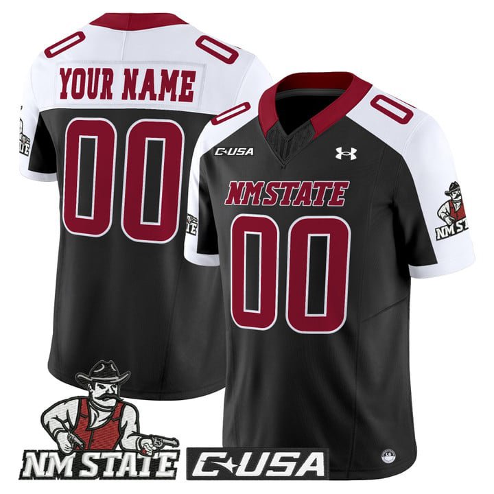 Custom New Mexico State Aggies Jersey 2025 Vapor Limited Stitched Black Alter