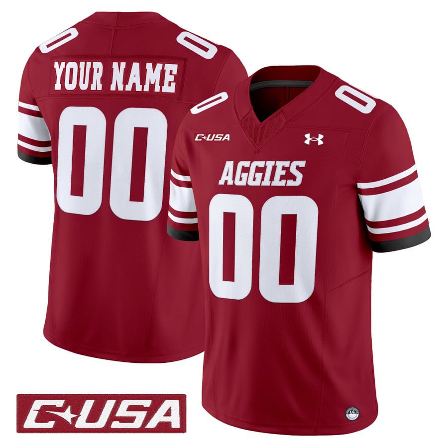 Custom New Mexico State Aggies Jersey 2025 Vapor Limited Stitched Crimson