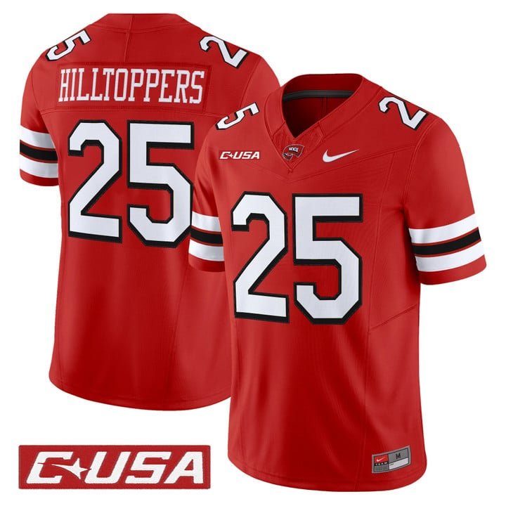 Hilltoppers Jersey #25 Western Kentucky Hilltoppers 2025 Stitched Red
