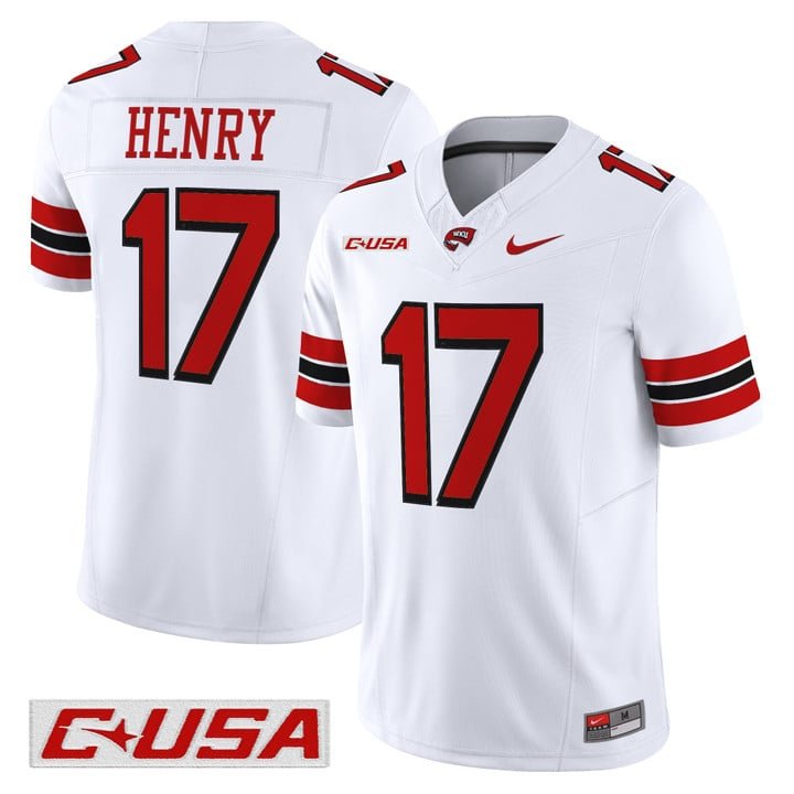 Matthew Henry Jersey #17 Western Kentucky Hilltoppers 2025 Stitched White