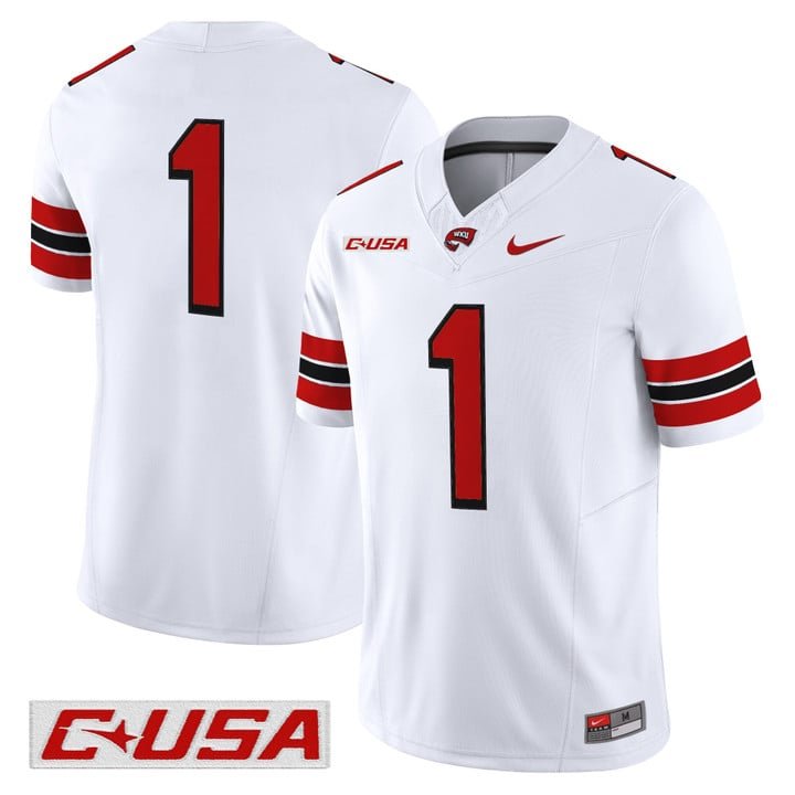 Team Jersey #1 Western Kentucky Hilltoppers 2025 Vapor Limited Stitched White