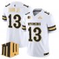 Chris Durr Jr Jersey #13 Wyoming Cowboys 2025 Gold Vapor Stitched White Gold