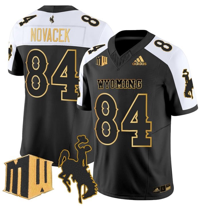 Jay Novacek Jersey #84 Wyoming Cowboys 2025 Gold Vapor Stitched Alternate