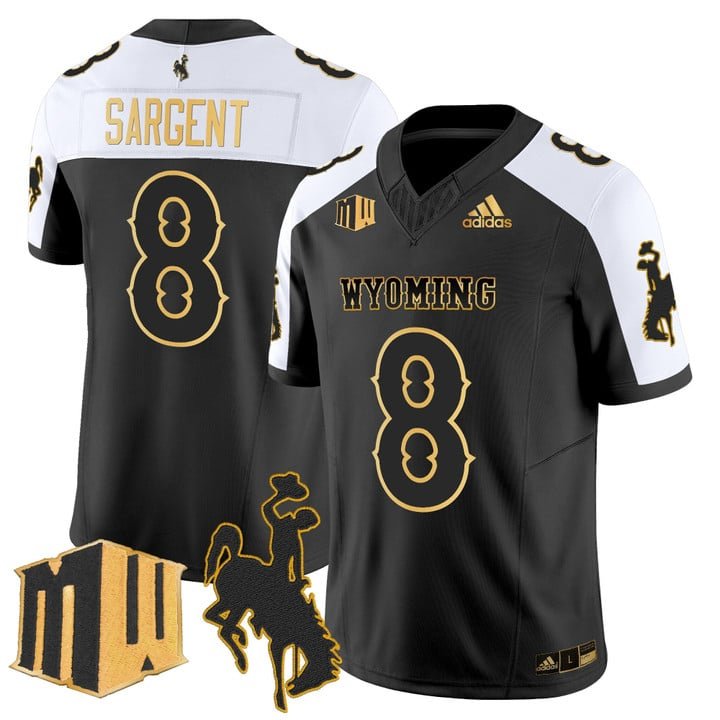 Jaylen Sargent Jersey #8 Wyoming Cowboys 2025 Gold Vapor Stitched Alternate