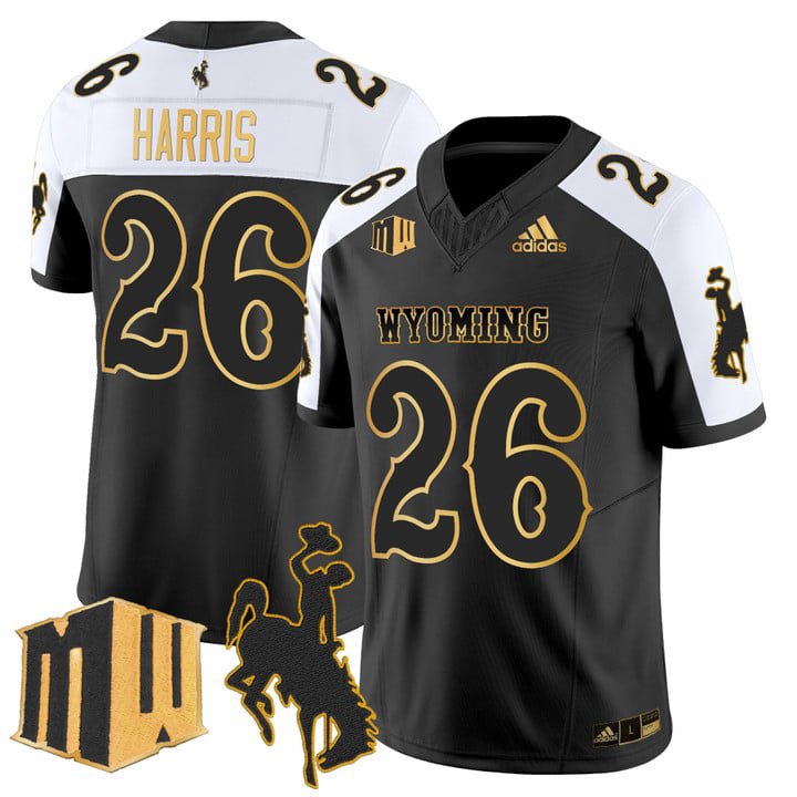 Samuel Harris Jersey #26 Wyoming Cowboys 2025 Gold Vapor Stitched Alternate