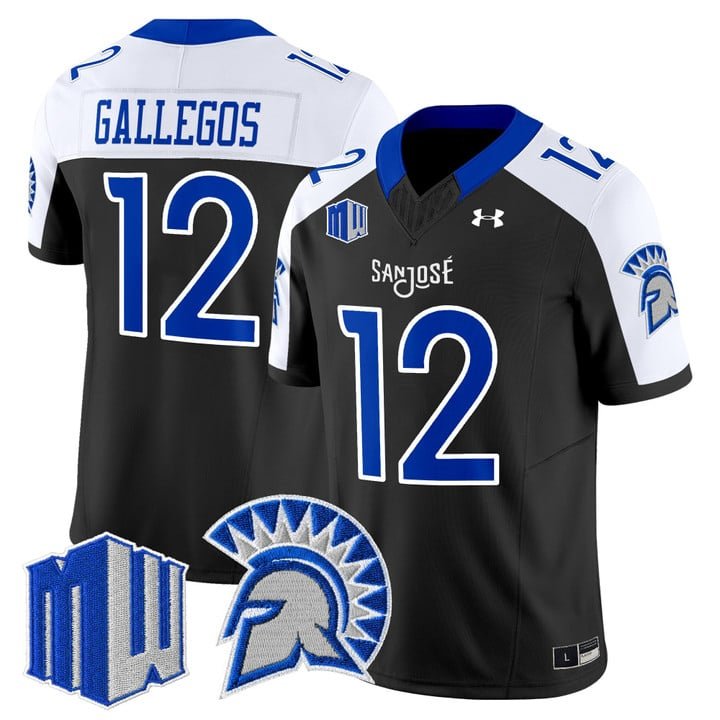 Chon Gallegos Jersey #12 San José State Spartans 2025 Limited Stitched Black Alter