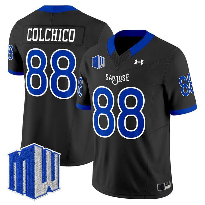 Dan Colchico Jersey #88 San José State Spartans 2025 Limited Stitched Black