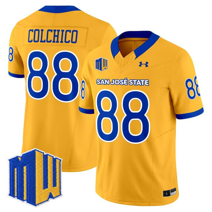 Dan Colchico Jersey #88 San José State Spartans 2025 Limited Stitched Gold