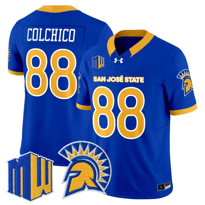 Dan Colchico Jersey #88 San José State Spartans 2025 Limited Stitched Royal