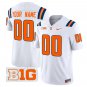 Custom Illinois Fighting Illini Jersey 2025 Vapor Limited Stitched White