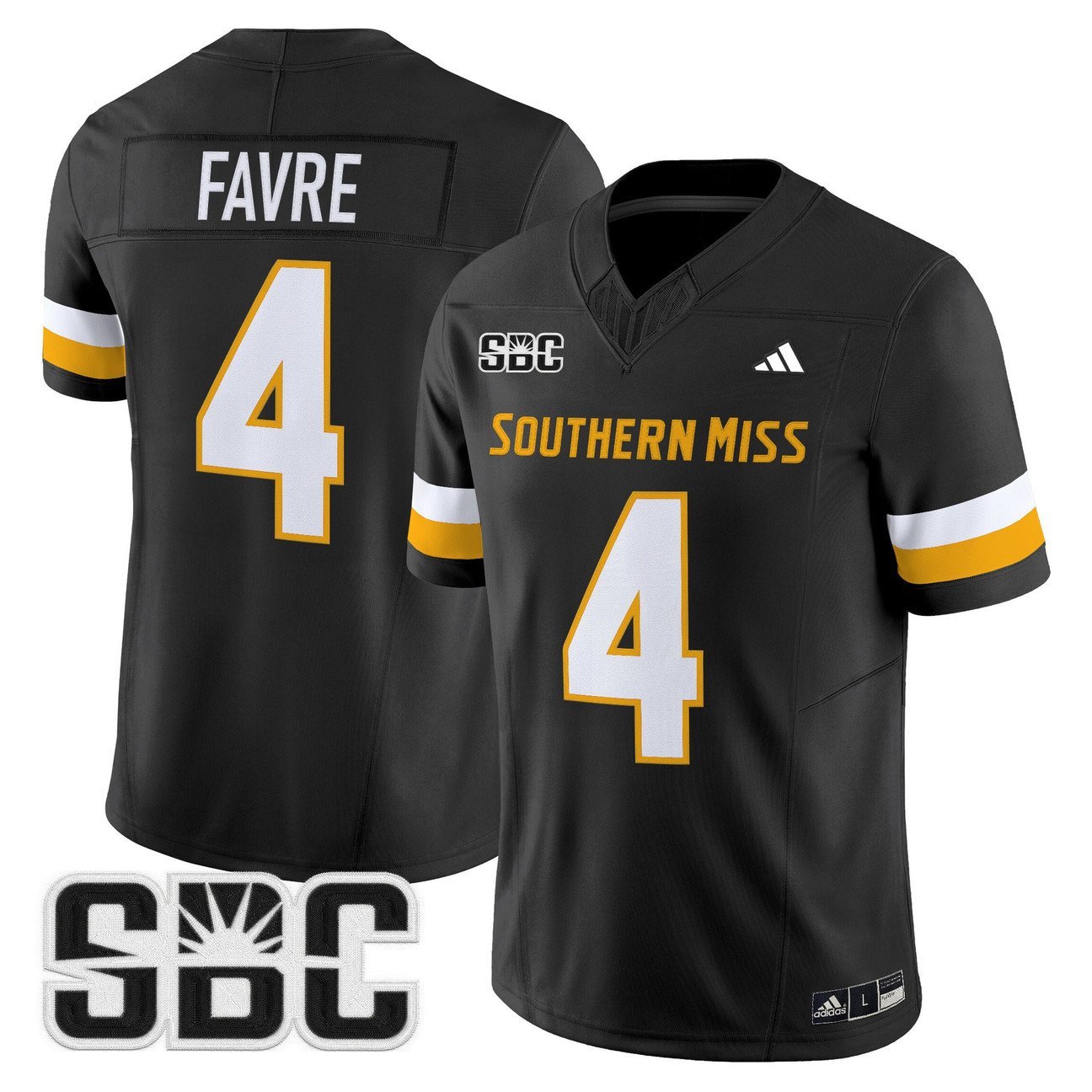 Brett Favre Jersey #4 Southern Miss Golden Eagles 2025 Stitched Black