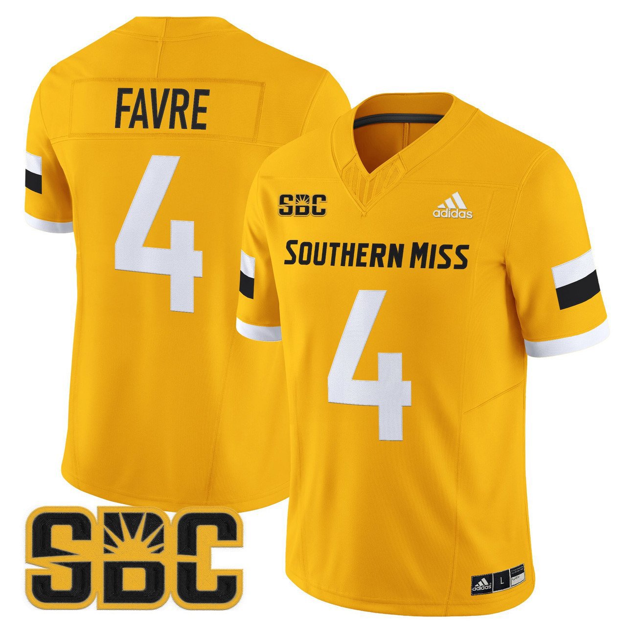 Brett Favre Jersey #4 Southern Miss Golden Eagles 2025 Stitched Gold