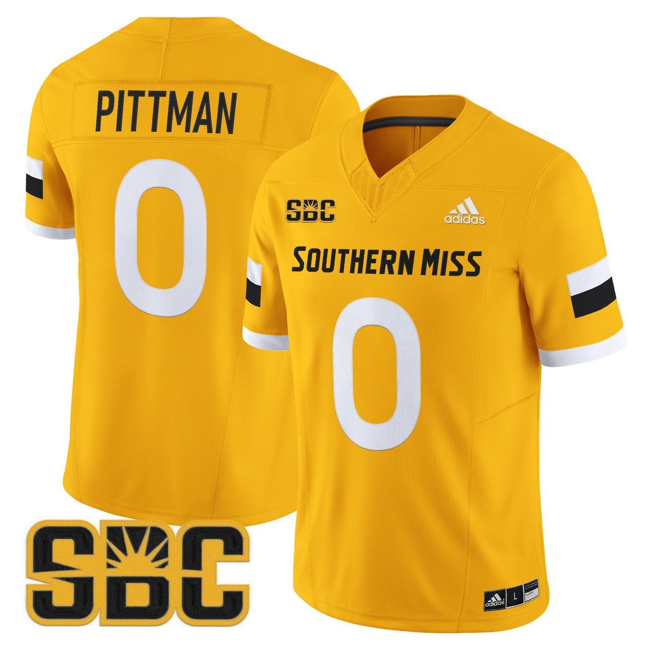 Jeffery Pittman Jersey #0 Southern Miss Golden Eagles 2025 Stitched Gold