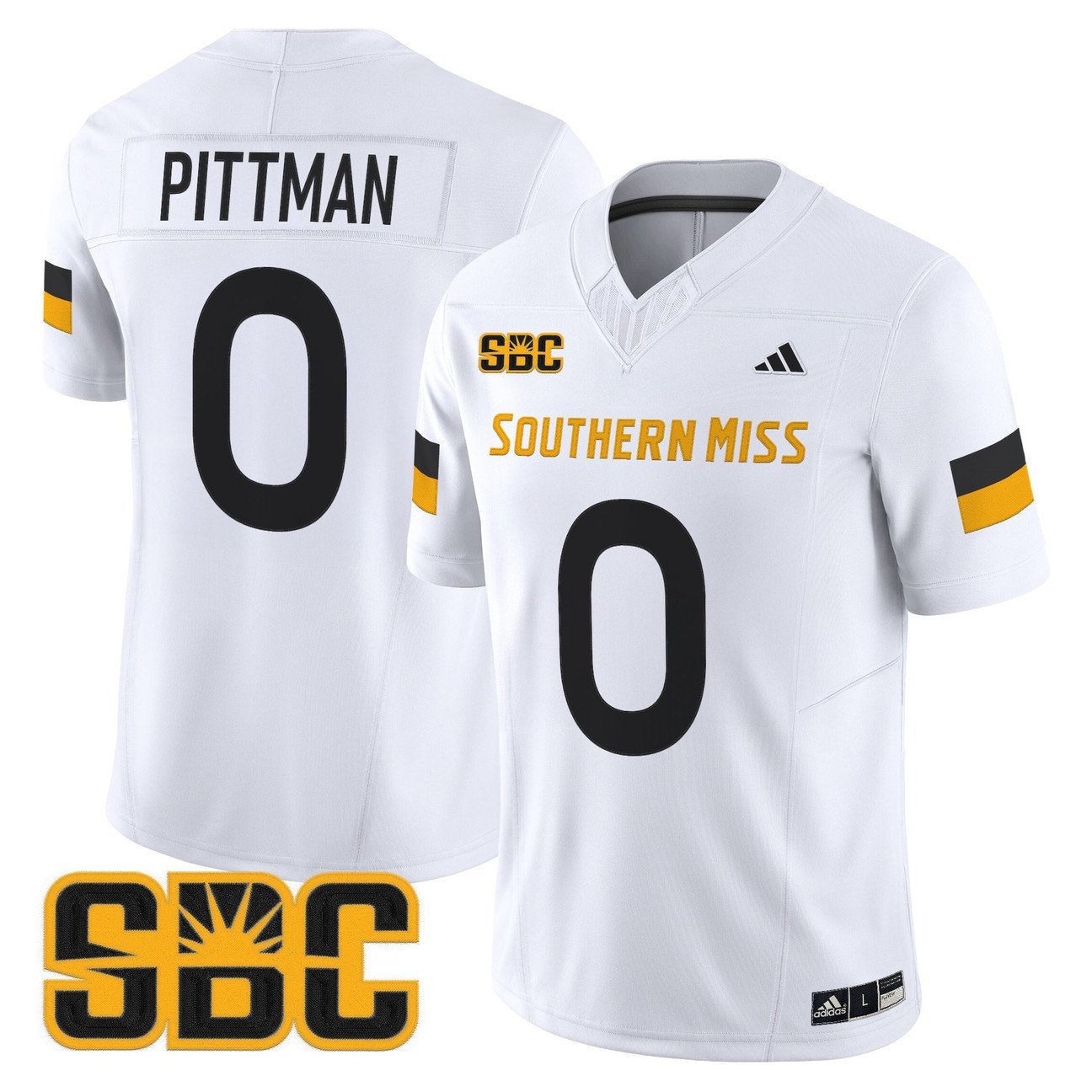 Jeffery Pittman Jersey #0 Southern Miss Golden Eagles 2025 Stitched White