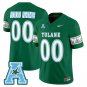 Custom Tulane Green Wave Jersey 2025 City Edition Vapor Limited Stitched Green