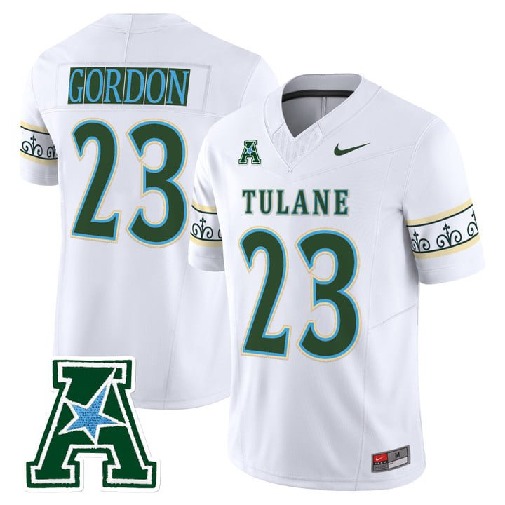 Javin Gordon Jersey #23 Tulane Green Wave 2025 City Edition Stitched White