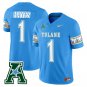 Omari Hayes Jersey #1 Tulane Green Wave 2025 City Edition Stitched Blue